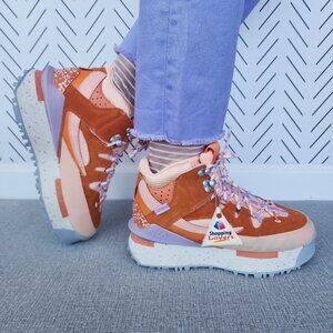 Fila Renno Multi Trekking Hi 7 Womens Shoes Orange Purple Suede Chunky Sneakers